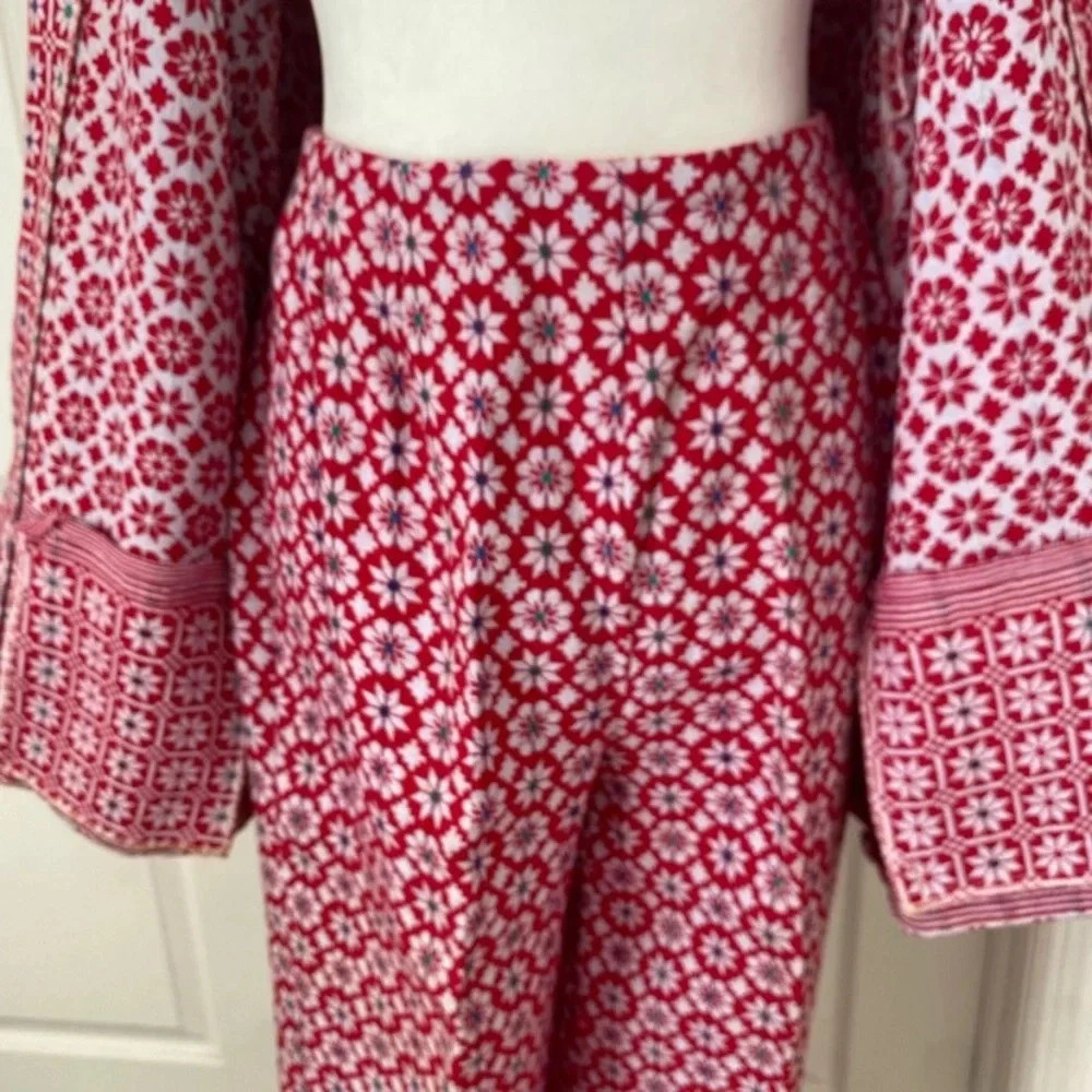 Ramona Vintage Womens Red Leisure Pant Suit Size Medium - Picture 7 of 11